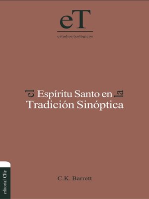 cover image of El Espíritu Santo en la tradición sinóptica